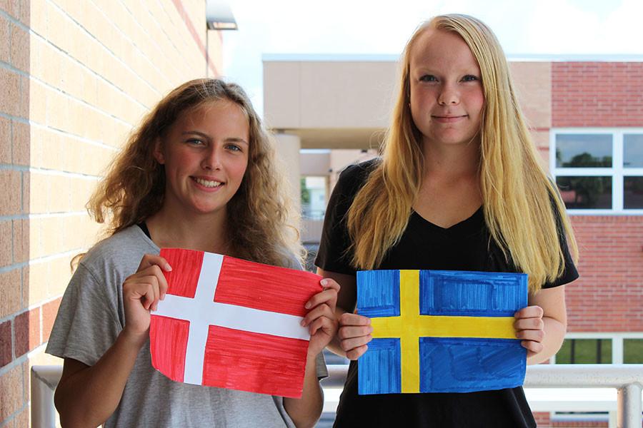 Two foreign exchange students came from Denmark and Sweden.