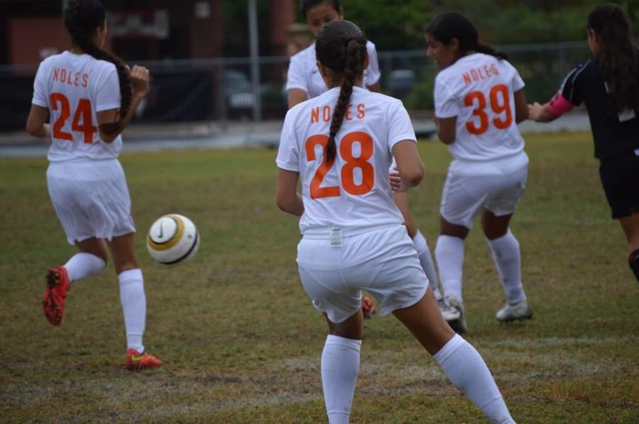 Seminoles JV Girls Soccer team plays Hagerty High. 