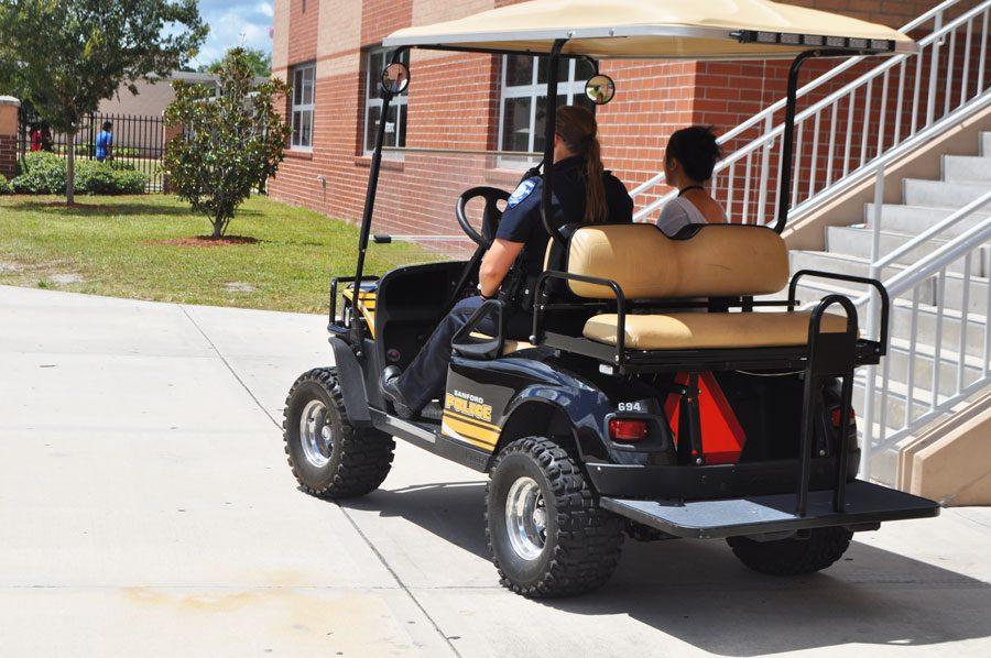 Officers on campus give students guidance and provide safety. 
