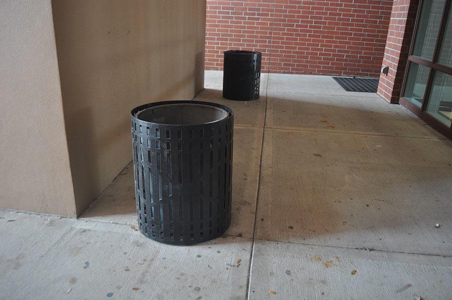 Students cause a disturbance by setting off a firecracker in a trashcan.