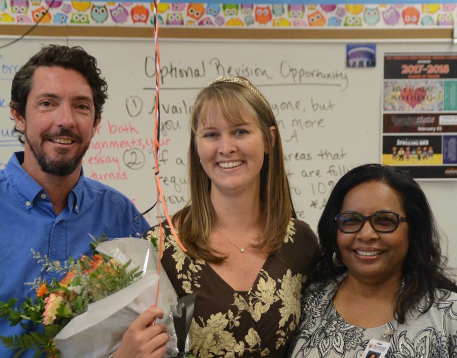 Today, beloved English teacher Mrs. Kiersten Bordner was named Teacher of the Year.