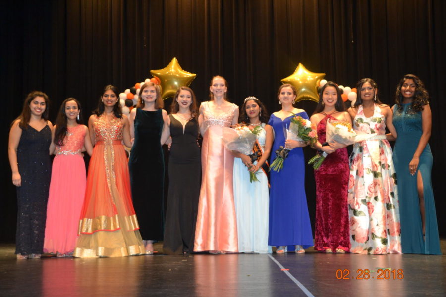 Eleven juniors competed in the talent portion of Miss SHS, which was held last night.