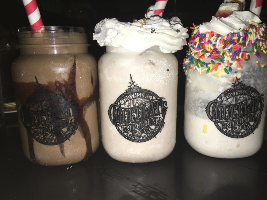 The brownie, confetti, and cookie shakes are among the most famous desserts served at the Emporium.