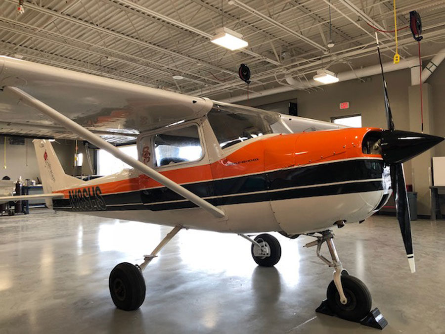 The new auto body building has now opened, and the students have been working on the Seminole High school plane, along with many other mechanics. 