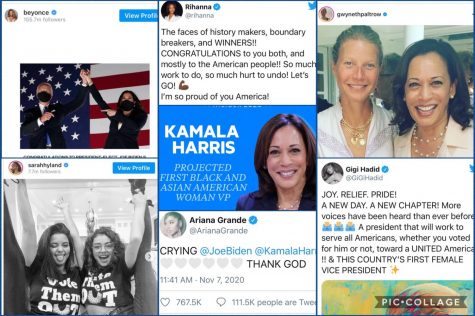 Vice President-elect Kamala Harris receives an overwhelming amount of positive reactions from celebrities and millions of Americans across the country. She sets an example for minorities and breaks several barriers for women in politics. 