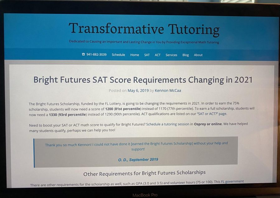 Bright+Futures+is+a+scholarship+program+offered+to+students+in+the+state+of+Florida+with+certain+SAT%2FACT+scores%2C+but+this+year+there+is+talk+of+changing+that.+