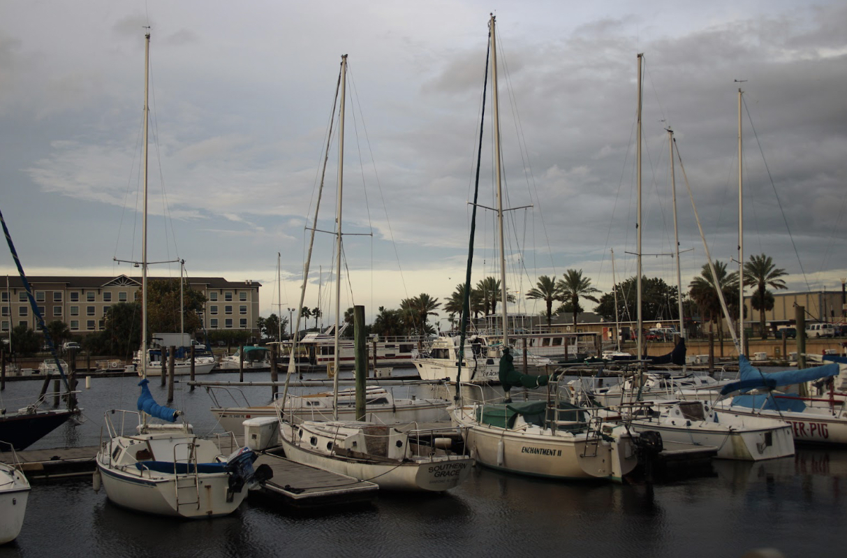 A photo of boat life bordering the Downtown Sanford area.