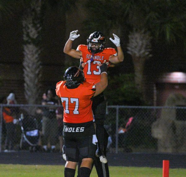 Dallas Hudson and Justin Rosado celebrating a touchdown followed by a well earned win.