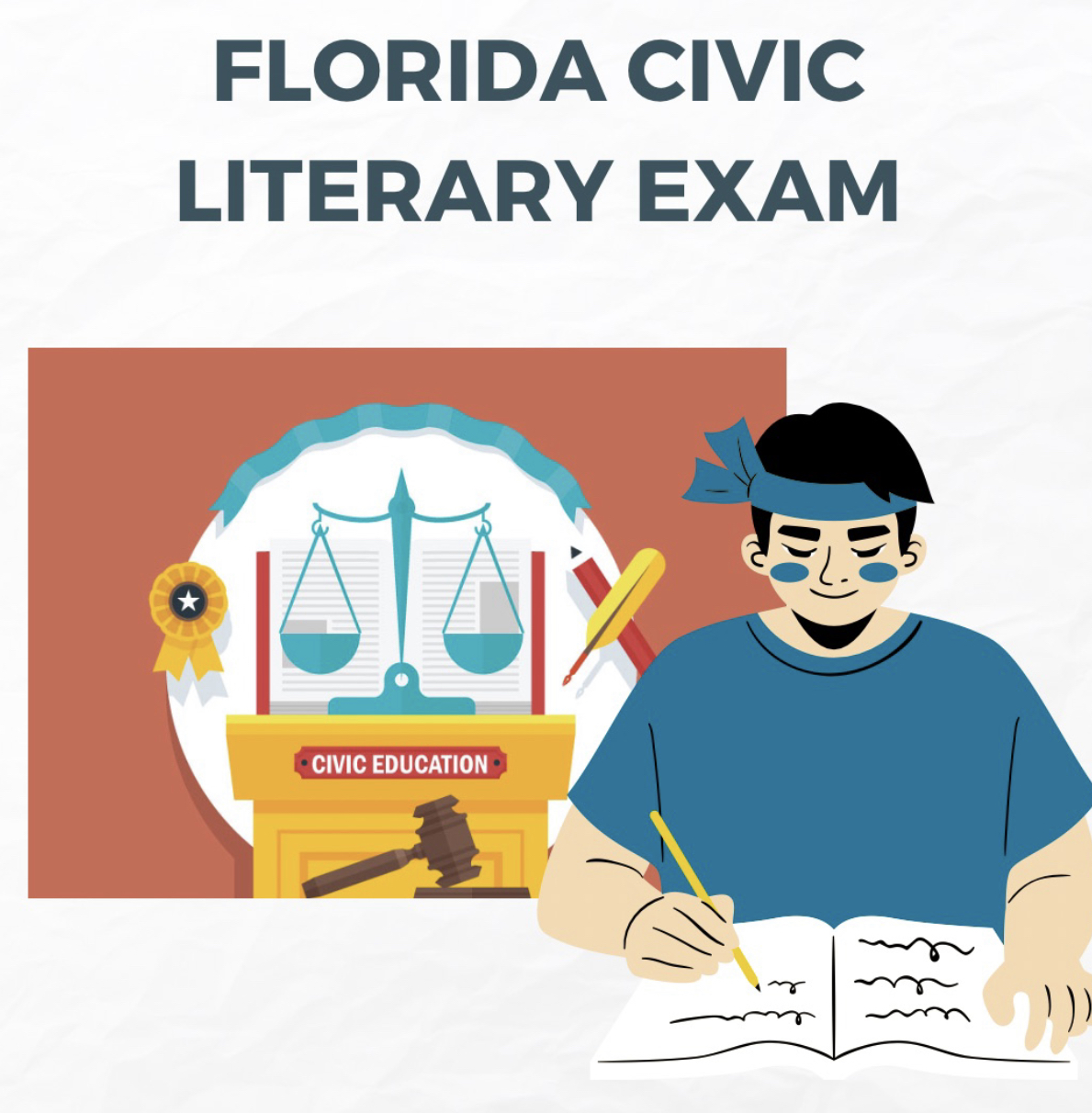 FCLE stands for The Florida Civic Literary Exam.