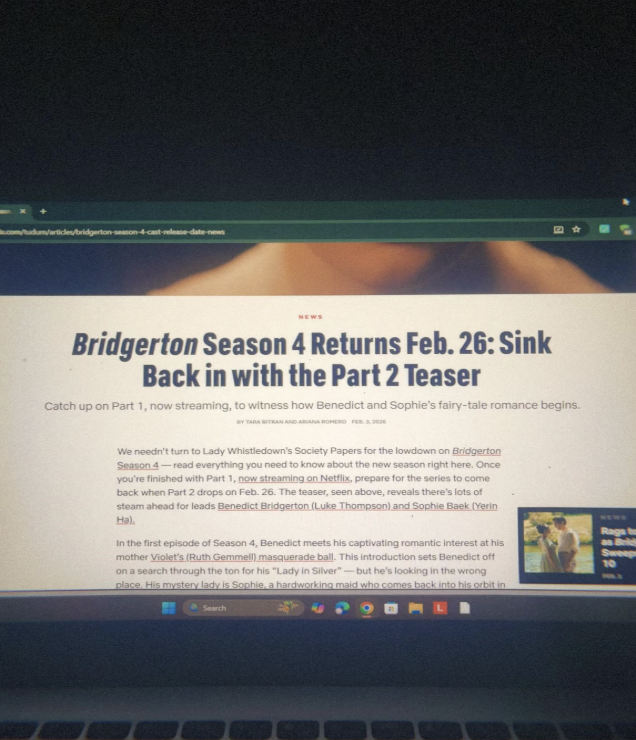 A Netflix article confirming the next chapter of Bridgerton continues Feb. 26